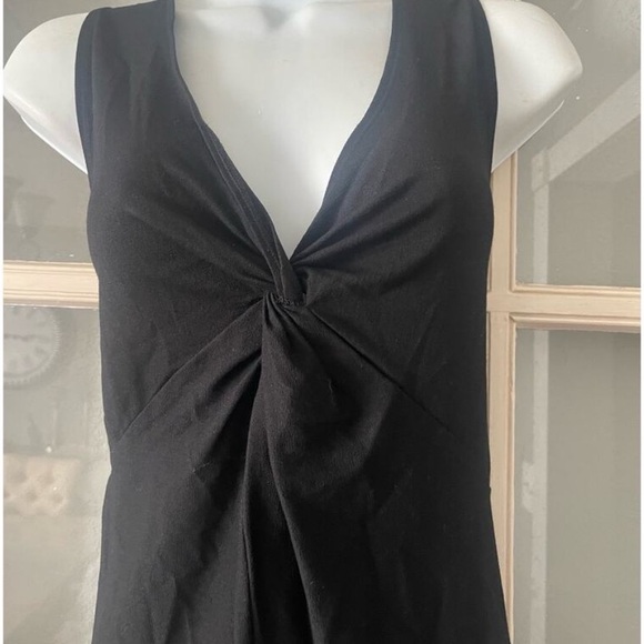 Eileen Fisher V Neck Twist Front Dress with Stretch - Picture 2 of 4